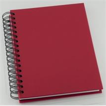 Spiralbok A5 linjert 160 sider rød 